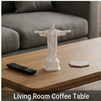 statue jesus christ blanc sculpture religieuse deco intérieur ornement 13cm riojesus
