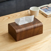 Boîte à mouchoirs en bois de noyer pour salon et bureau - Décoration intérieure élégante