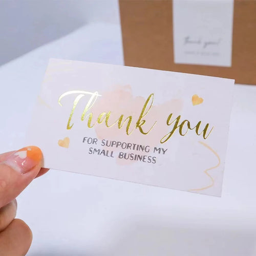 cartes remerciement élégantes dorées blanc rose pâle marbrées coeurs valentin anniversaire mariage noël universel