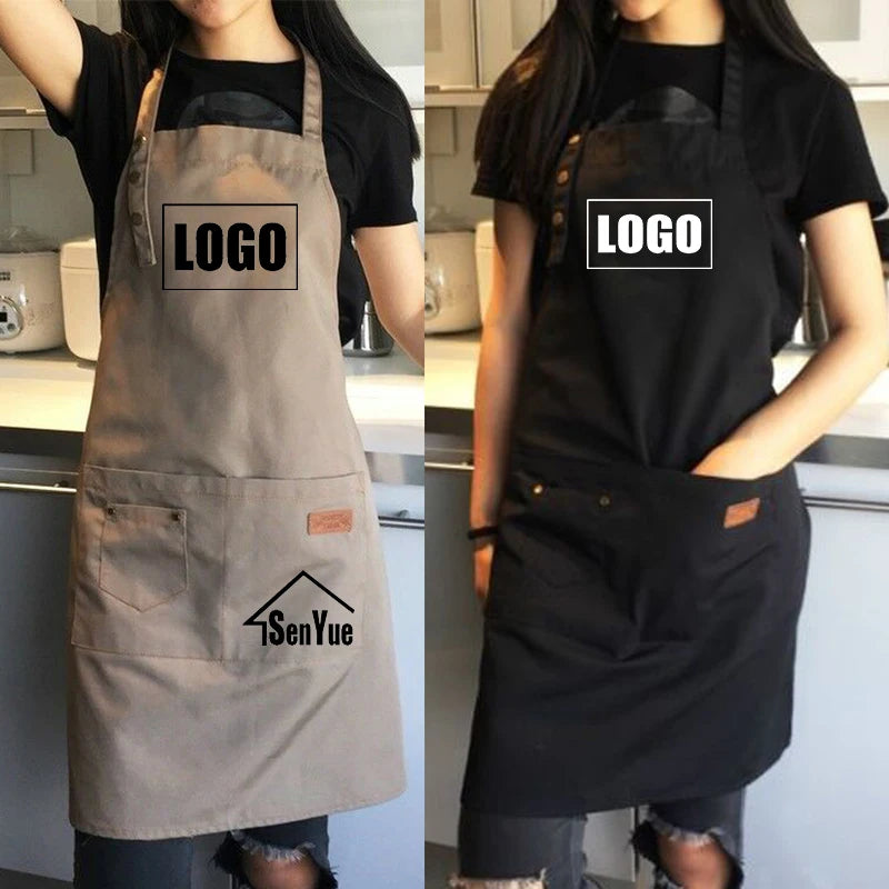 Tablier de cuisine pour homme en polyester couleur chocolat