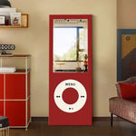 miroir acrylique contemporain noir rouge plat sans cadre salon chambre