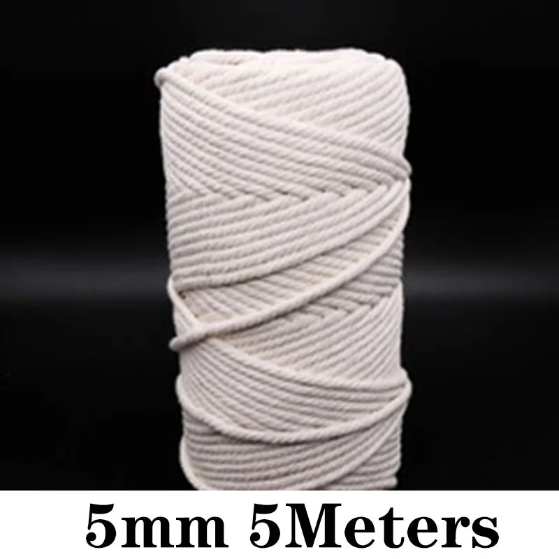 corde macramé coton blanc naturelle décoration murale artisanale bricolage rustique textile