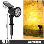 projecteur solaire extérieur led rgb réglable moderne noir ip65