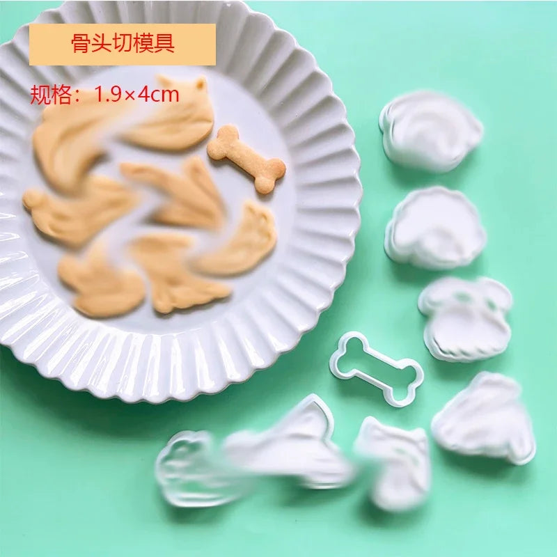 moule biscuits animaux chien chat patte os plastique imprimé decoratif cuisine