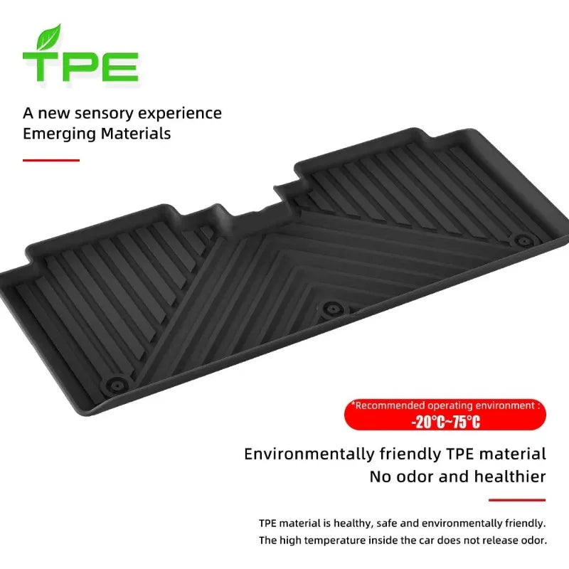 tapis sol voiture noir rayures horizontales moderne waterproof anti dérapant fixations