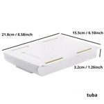 boîte rangement tiroir adhésif blanc moderne pratique papier objets sous plat lisse