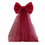 ruban decoratif forme noeud sequins dorés argentés rose rouge nouvelle année fête grande dimension