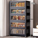 rangement modulaire pliable noir moderne roulettes grilles rangement amovibles