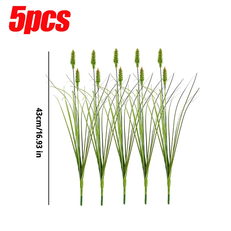décoration intérieure rustique branches herbe artificielle épis naturels vases vert marron