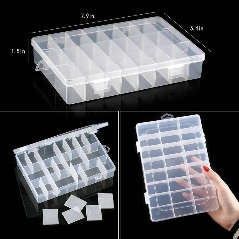 boîtes rangement bijoux transparentes modernes compartiments réglables épingles petites pierres