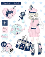 stickers dessin animé filles motifs colorés personnages doux accessoires variés animes vibrant palette couleursscrição