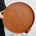 assiettes plates bois marron grain naturel modernes set différentes tailles