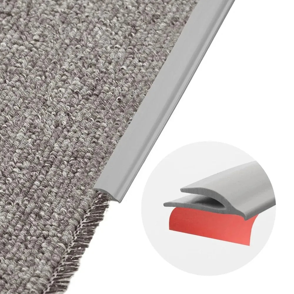 bordure tapis adhésive pvc 2m longueur 35mm largeur moderne minimaliste gris marronclair