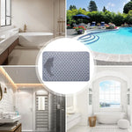 tapis bain antidérapant pvc dauphin moderne 35x70cm drainage texturé bulles ventilation gris rose