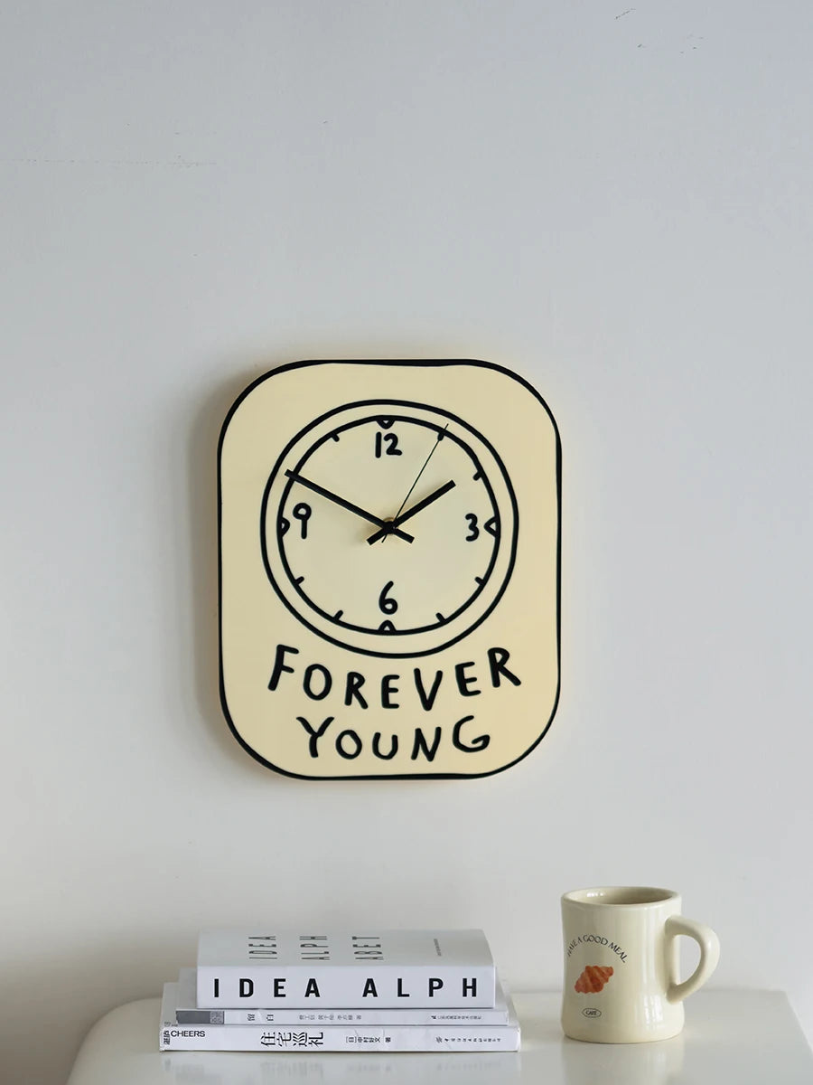 Horloge murale acrylique verte décoration moderne