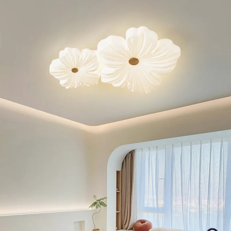 plafonniers moderne acrylique chrome plié blanc toucher interrupteur led couleurs réglables