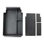 organisateur console centrale noir boîte rangement abs lumière plateaux amoviblesintérieur lisse moderne utilitaire