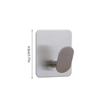 crochet adhésif acier inoxydable noir argenté moderne minimaliste salle bain