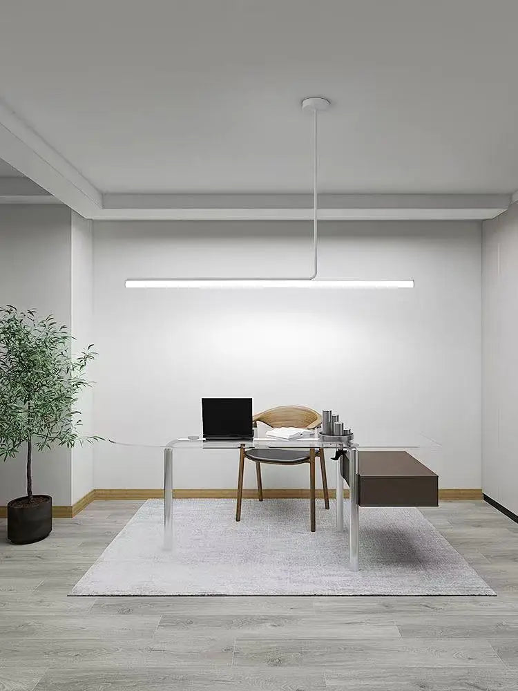 lampe suspendue led moderne noire blanche lisse intérieure table bar