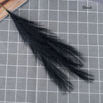 plume artificielle noire naturelle décoration intérieure extérieure 63cm exposée soie fibreuse texture