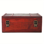 Boîte de rangement en bois vintage style chinois noire