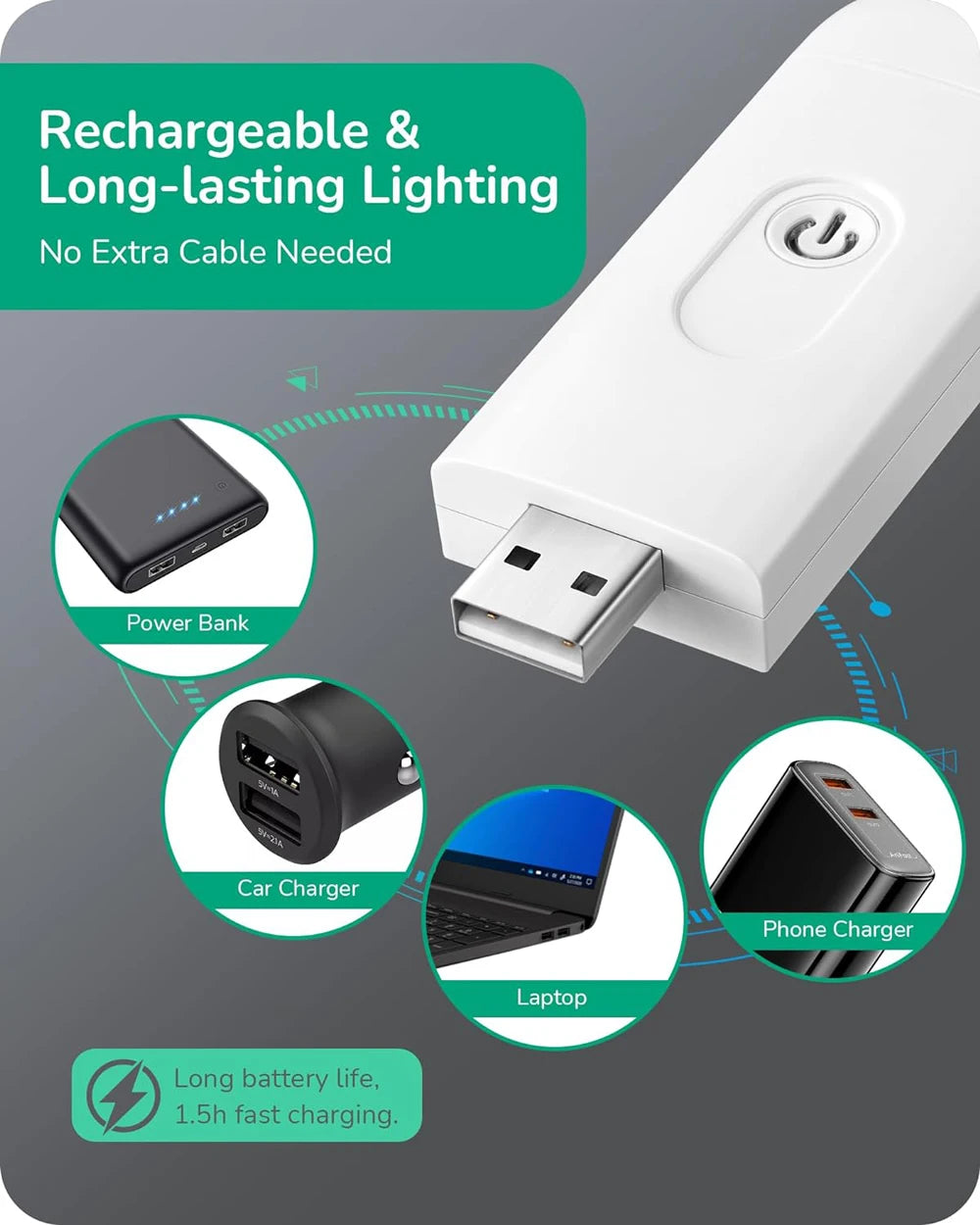 lampe lecture led rechargeable usb protection yeux portable clip mat blanc moderne adjustable brightness