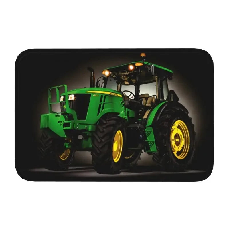 Tapis design tracteur vert pour cuisine décoration intérieure