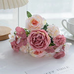 bouquet fleurs artificielles violet rose blanc classique intérieur décoration maison événement anniversaire mariage