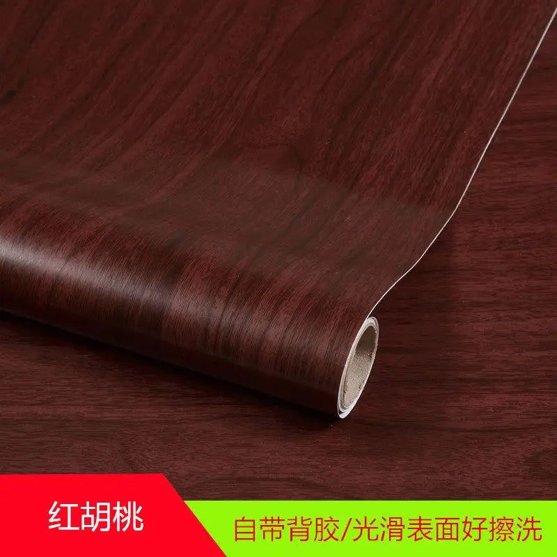 papier peint bois moderne adhésif beige brun rouge gris opacité décoration meubles salon chambre