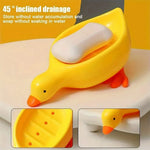 porte savon canard blanc jaune moderne salle bain douche évier