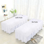 couverture table massage velours drap lit spa salon beauté coton doux couleur unie beige