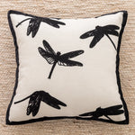 taies d'oreillers élégantes polyester chenille motif dentelle 45x45cm blanc noir decoration maison hospitalière