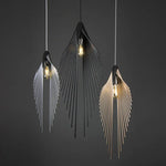 suspension lumineuse contemporaine noir doré blanc rayonnante feuillue clips câble suspension 60 249 lumens
