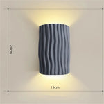 lampe murale moderne led texturée blanc vert orange gris chambre salon étude entree