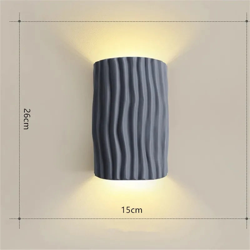 lampe murale moderne led texturée blanc vert orange gris chambre salon étude entree