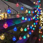 guirlande lumineuse solaire extérieure multicolores clips modernes décoration extérieure nocturne fêtes balcon noël