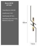 lampe murale moderne led noir minimaliste chambre cuisine éclairage quotidien fixée mur flux lumineux