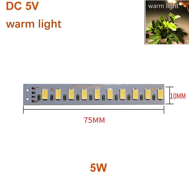 bande led 5v blanc blanc chaud diodes modernes 12w 5w 4w sans filaire 20cm