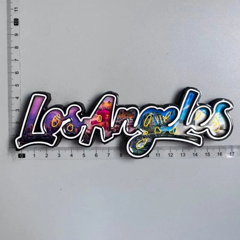 aimant réfrigérateur décoration voyage monuments américains villes californie souvenir magnetique pvc souple graphique