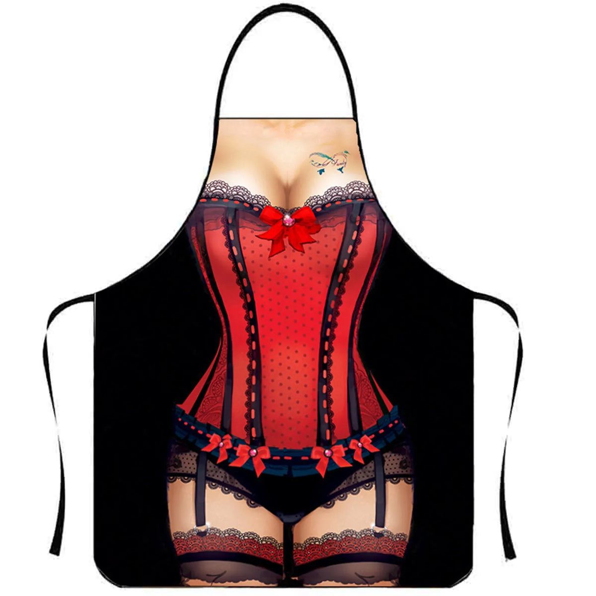 tablier décoration corset papillons fleurs humoristique polyester multicolore adultes cuisine fête