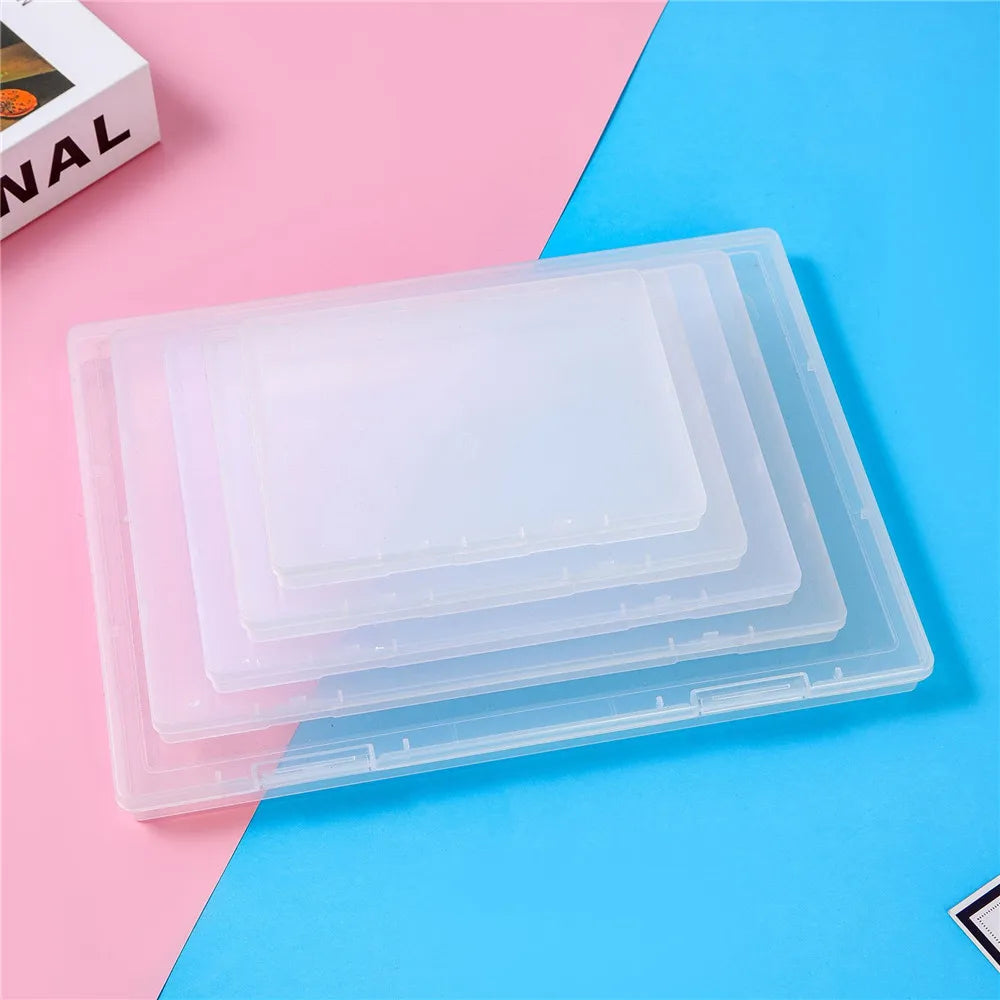boîtes rangement transparentes plastique réutiliables A4 A5 B5 A6scrição