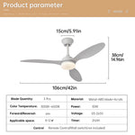 ventilateur led lumière télécommande blanc noir marron moderne traditionnelintérieurextérieur