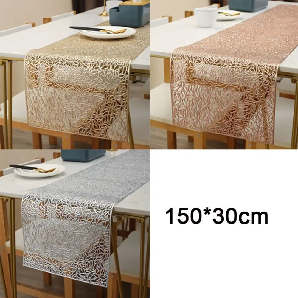 nappe semi transparente feuilles modernes or rose cuivré argenté verte maison événementière