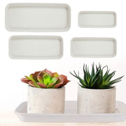 Pot de fleur rectangulaire en plastique pour intérieur et extérieur - Plateau de drainage pratique