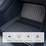 tapis sol voiture tesla model noir rayures horizontales moderne antidérapant imperméable