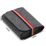 Sac ordinateur portable gris tissu doux moderne chargeurs adaptateurs câbles USB SSD HDD