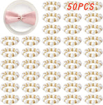 anneaux serviettes dorés strass élégants classiques mariage dîner décoration table