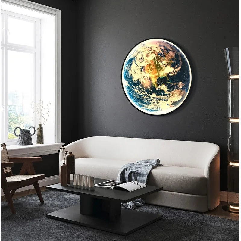 Applique murale LED noire moderne pour chambre à coucher