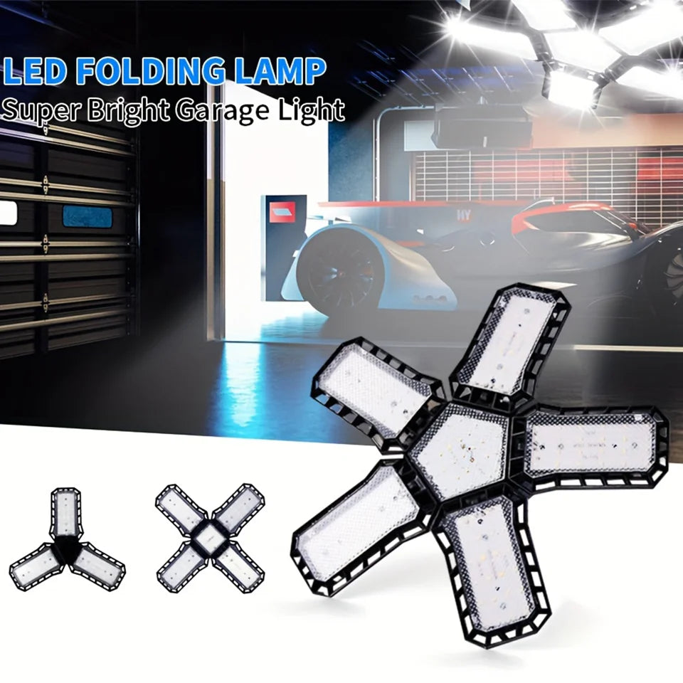 lampe pliable led noir blanche plissée mat moderne éclairage garage salon expandable e26