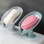 support savon gris rose moderne ventouse salle bain plat lisse opaqué sans perçage